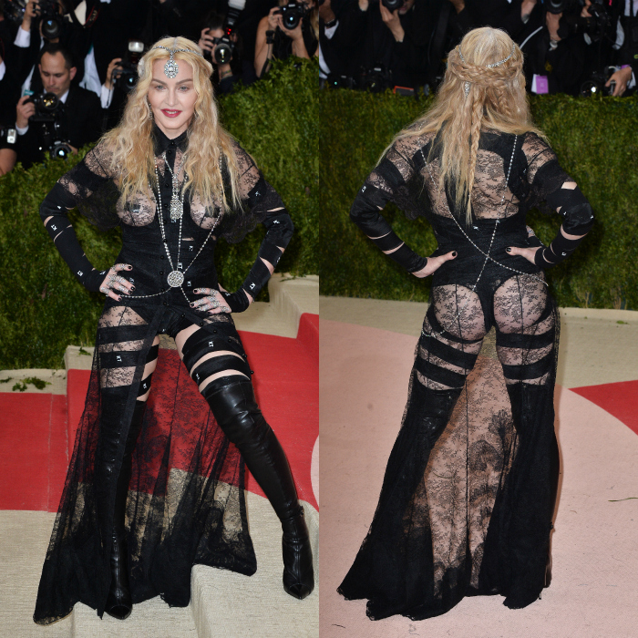 Madonna encore plus trash et rock n'roll.  Elle est pas allée un peu loin ? C'est le thème ? 